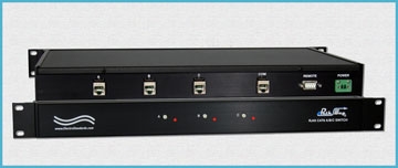 Model 7371 3-Position Cat6A RJ45 Switch with Serial Remote Control Port